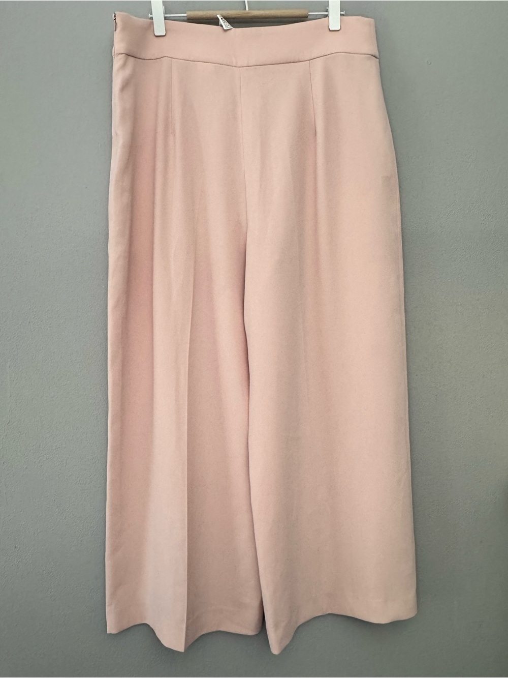 NWT Zara Pink High-Rise Wide Leg Pants XL - Quiet Luxury Candy Pink Trousers - Picture 3 of 9